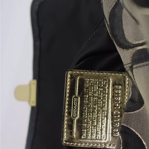 Coach Signature Shoulder Bag - Black and Brown - Picture 4 of 4